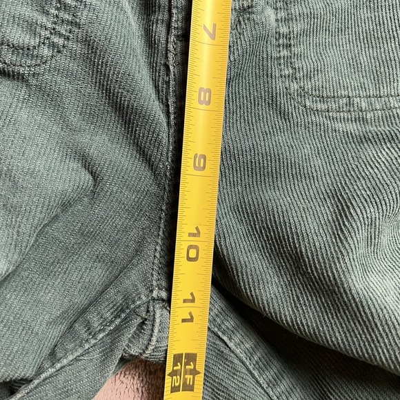 AMERICAN EAGLE Super High Rise Flare Green Corduroy Womens Size 6 Reg Hippie - Picture 10 of 11